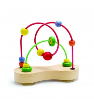 Jucarie din lemn - Centru de activitati, labirint cu bucla dubla - Jucării de lemn si Montessori
