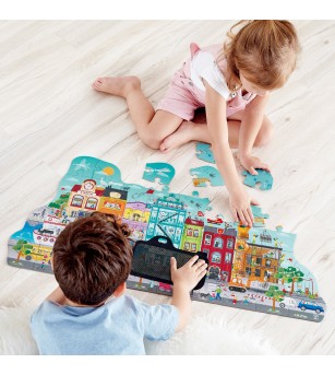Puzzle pentru copii de podea Orasul animat (49 piese) - Puzzle de podea
