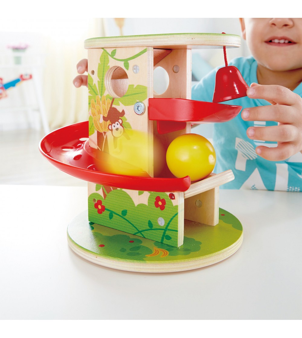 Jucarie din lemn - Traseu cu bile Jungla - Jucării de lemn si Montessori