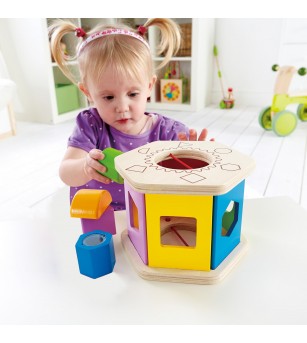 Jucarie din lemn - Centru de activitati sorteaza si potriveste - Jucării de lemn si Montessori