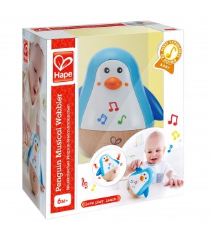 Jucarie din lemn - Pinguin Hopa Mitica - Jucării bebeluși Jucarie din lemn - Pinguin Hopa Mitica - Jucării bebeluși