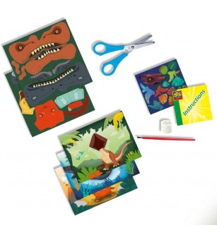 Set creativ - Carduri pop-up dinozauri - Seturi cu hârtie și quilling