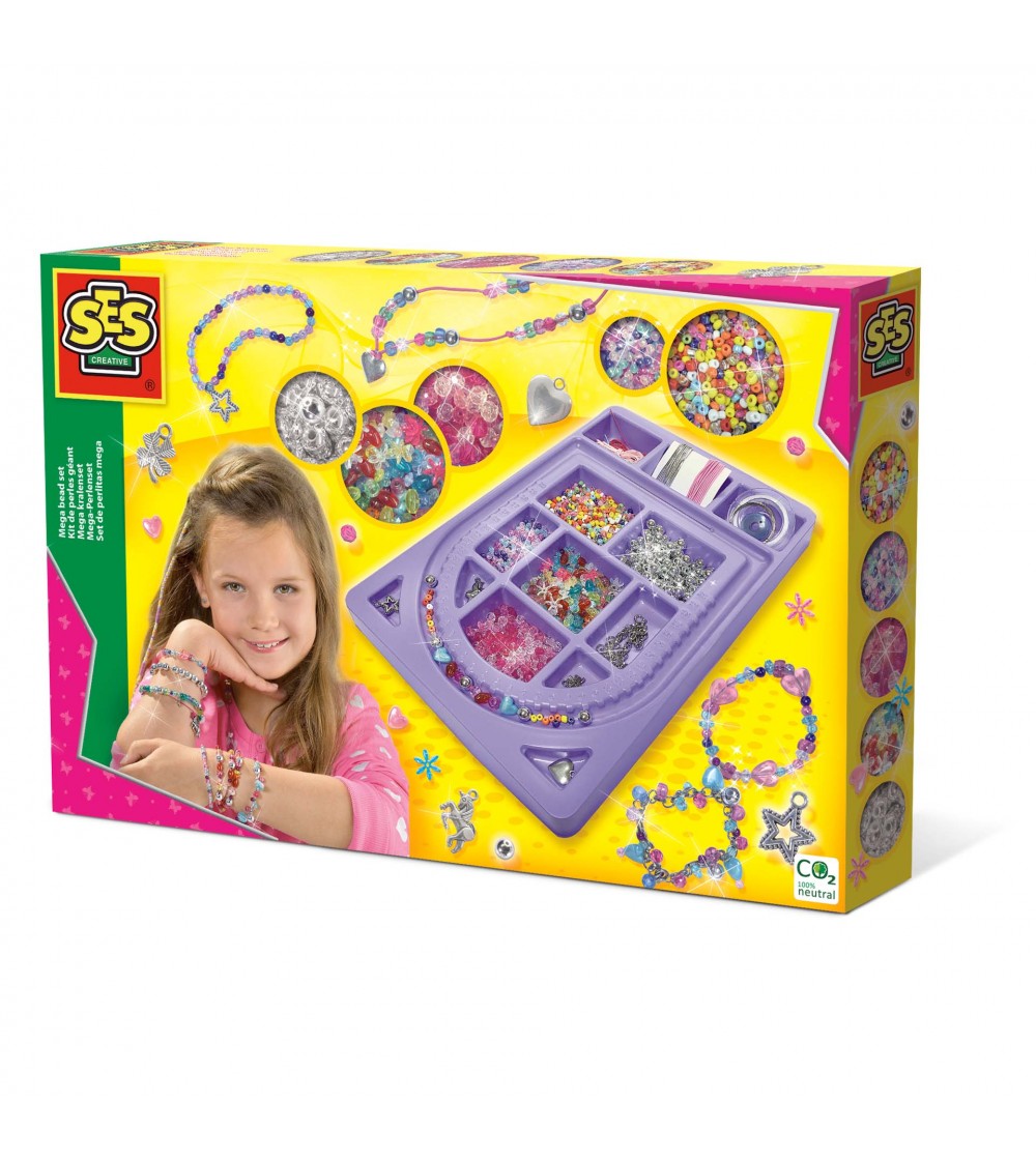 Set creativ copii - Mega set de margele - Seturi cu mărgele și brățări Set creativ copii - Mega set de margele - Seturi cu mărgele și brățări