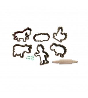 Set creativ - Plastilina eco cu unelte din lemn, set mare - Plastilină