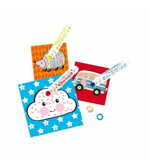 Set creativ - Stampilam cu markere - Carioci si markere Set creativ - Stampilam cu markere - Carioci si markere