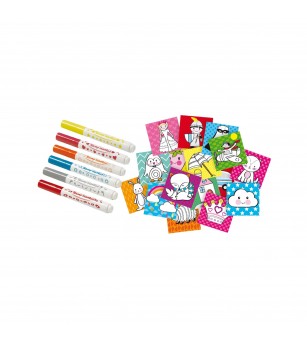 Set creativ - Stampilam cu markere - Carioci si markere Set creativ - Stampilam cu markere - Carioci si markere
