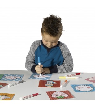 Set creativ - Stampilam cu markere - Carioci si markere Set creativ - Stampilam cu markere - Carioci si markere