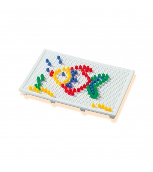 Set creativ mozaic - Tabla de jucarie mozaic cu pini colorati - Jucării creativ-educative