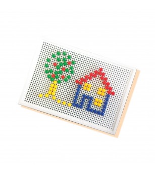 Set creativ mozaic - Tabla de jucarie mozaic cu pini colorati - Jucării creativ-educative