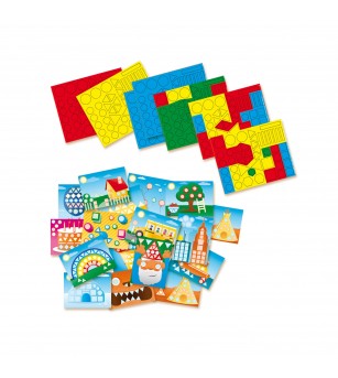 Set creativ - Invat sa recunosc forme - Mozaic copii