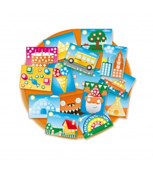 Set creativ - Invat sa recunosc forme - Mozaic copii