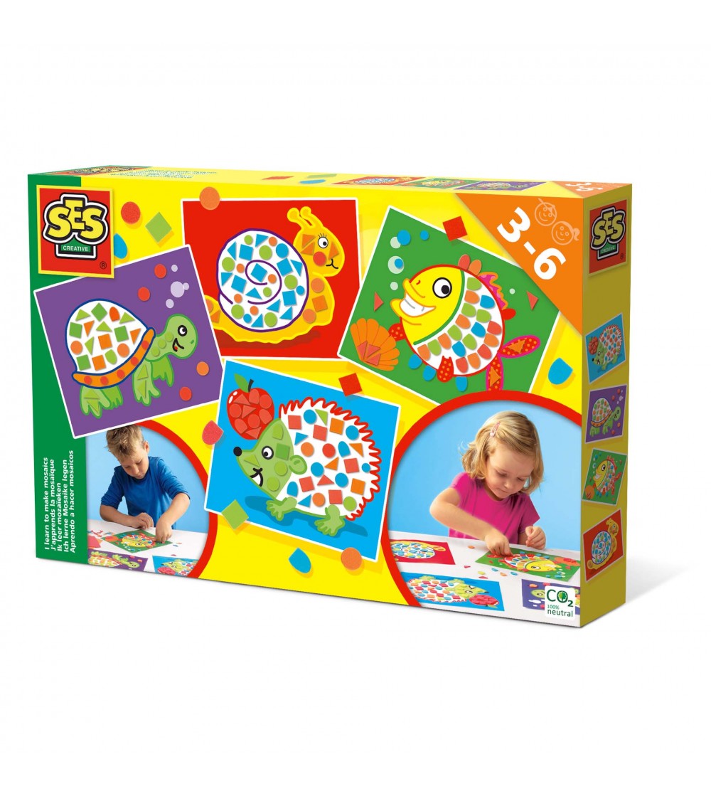 Set creativ - Invat sa creez tablouri cu mozaic - Mozaic copii