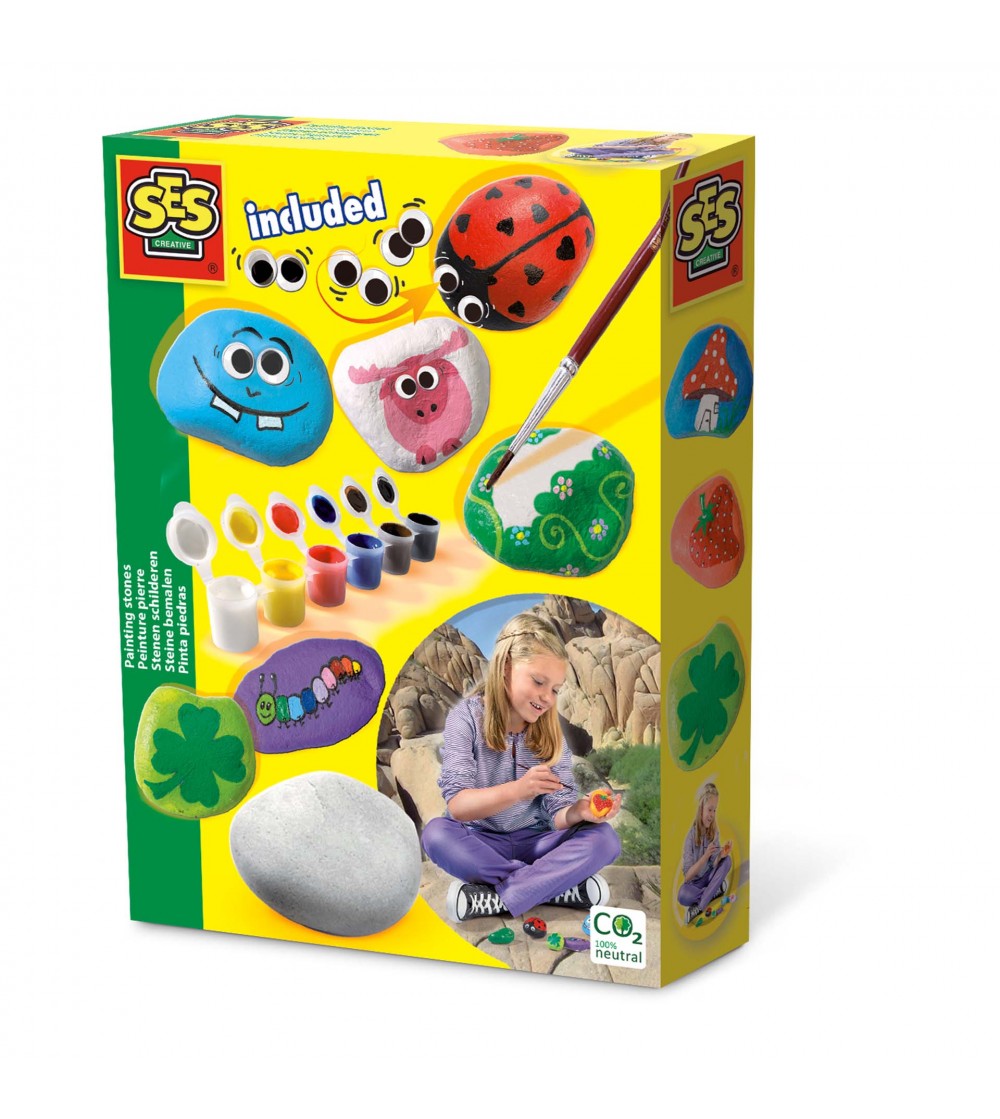 Set creativ copii - Picteaza pietre - Seturi de pictura și desenat