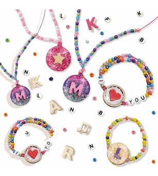Set creativ copii - Bijuterii cu margele si litere - Seturi cu mărgele și brățări