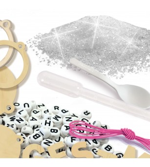 Set creativ copii - Bijuterii cu margele si litere - Seturi cu mărgele și brățări