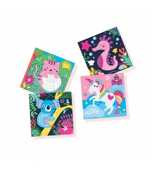 Set creativ de pictura pentru copii cu diamante si animale fericite - Acasa Set creativ de pictura pentru copii cu diamante si animale fericite - Acasa
