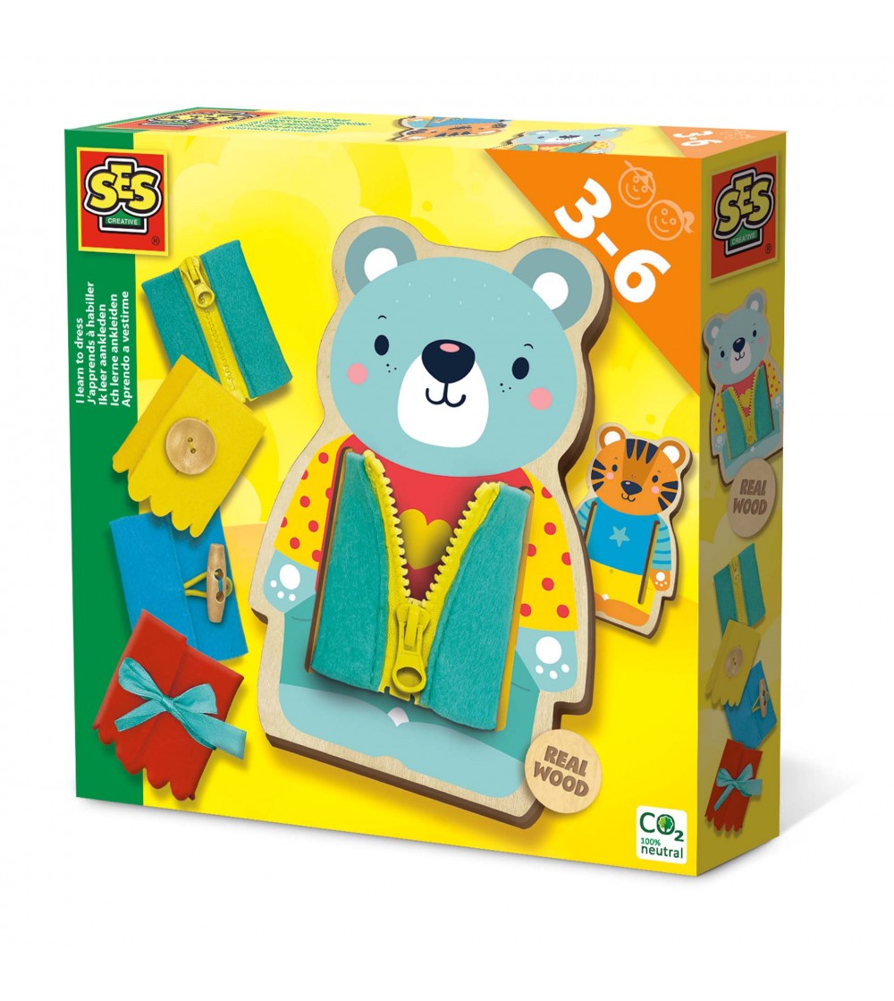 Set creativ - Invat sa imbrac - Jucării de lemn si Montessori Set creativ - Invat sa imbrac - Jucării de lemn si Montessori