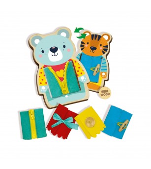 Set creativ - Invat sa imbrac - Jucării de lemn si Montessori Set creativ - Invat sa imbrac - Jucării de lemn si Montessori