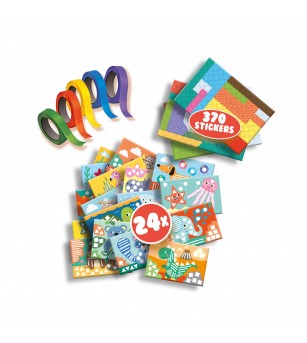 Set creativ copii - Invat sa lipesc si sa recunosc forme - Mozaic copii
