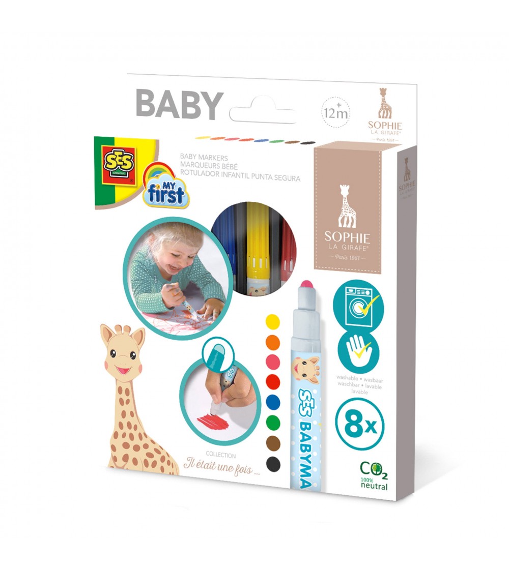 Girafa Sophie - Markere pentru copii - Carioci si markere Girafa Sophie - Markere pentru copii - Carioci si markere