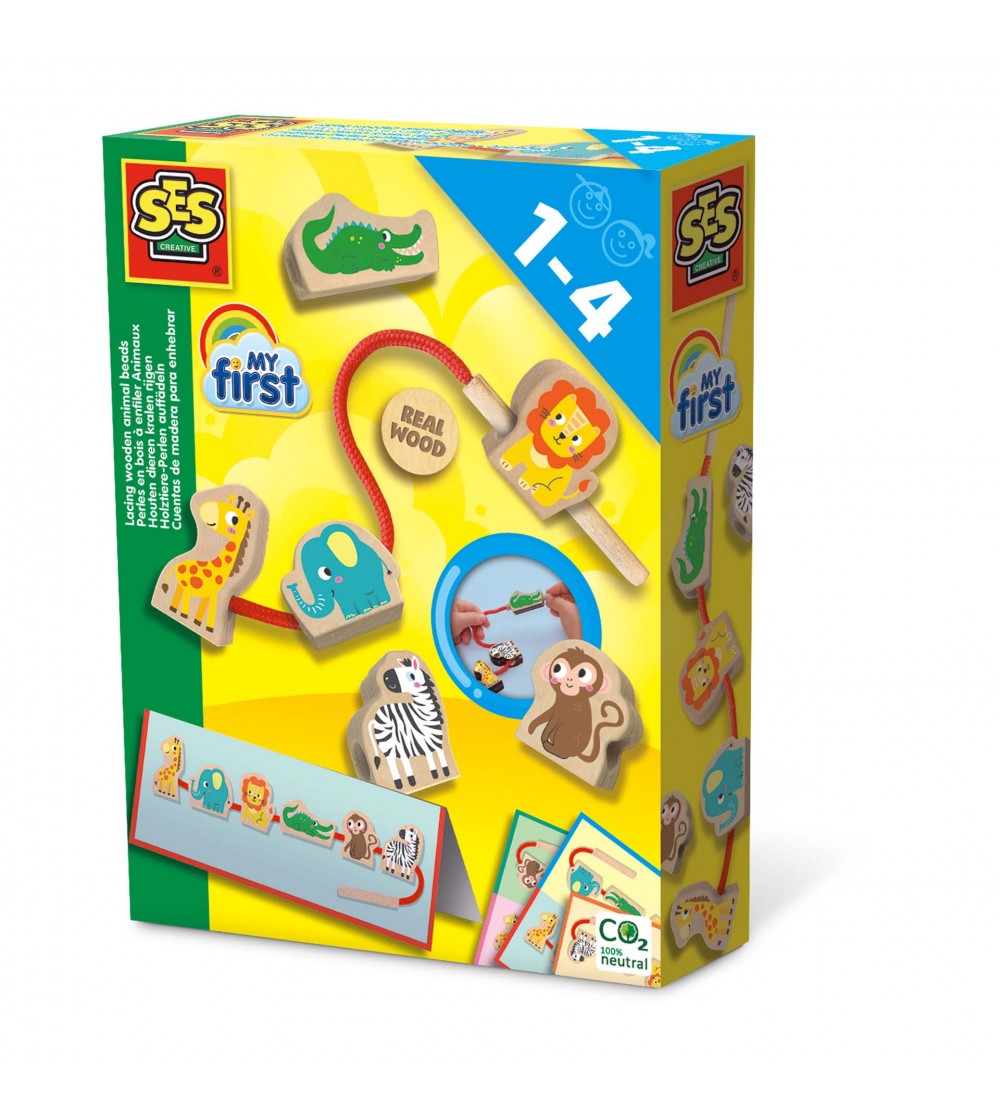 My first - Set de insirat animale din lemn - Jucării de lemn si Montessori
