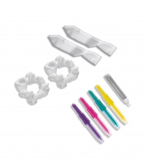 Set creativ - Elastice de par cu sclipici - Figurine de pictat
