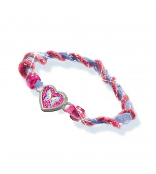 Set creativ pentru copii - Bratari cu margele, sclipici si accesorii decorative - Seturi cu mărgele și brățări