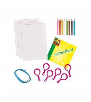Set creativ - Brelocuri, folie termocontractibila - Shrink plastic - folii termocontractibile