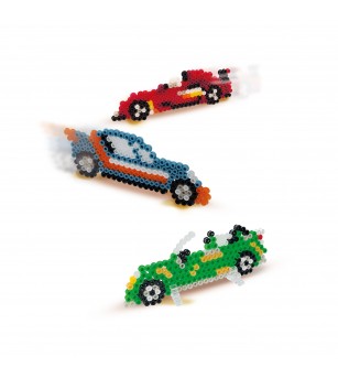 Set creativ Beedz - Margele de calcat Masina Glow in the Dark - Mărgele de călcat