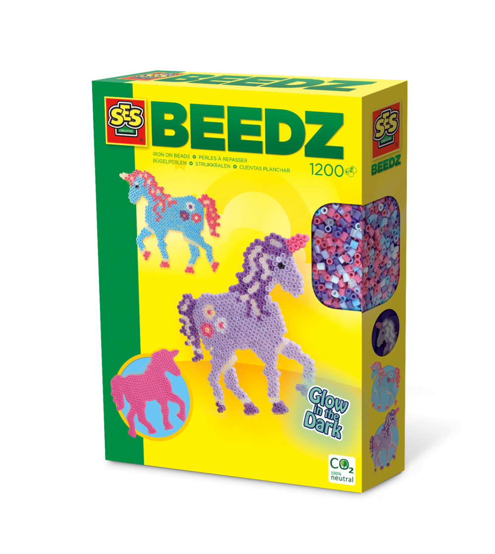 Set creativ Beedz - Margele de calcat Cai fantasy - Mărgele de călcat