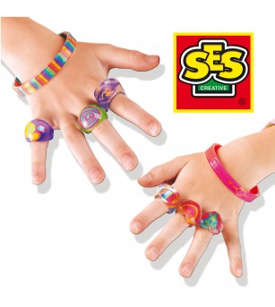 Set creativ pentru copii - Inele si bratari de decorat - Seturi cu mărgele și brățări