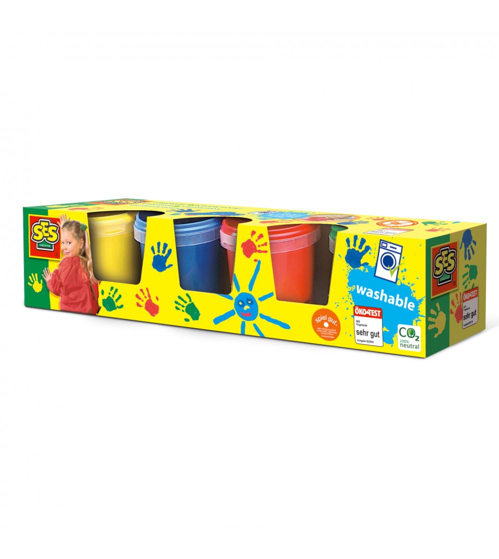 Set acuarele pentru degete 4 x 145 ml - Acuarele, pensule, blocuri de desen Set acuarele pentru degete 4 x 145 ml - Acuarele, pensule, blocuri de desen