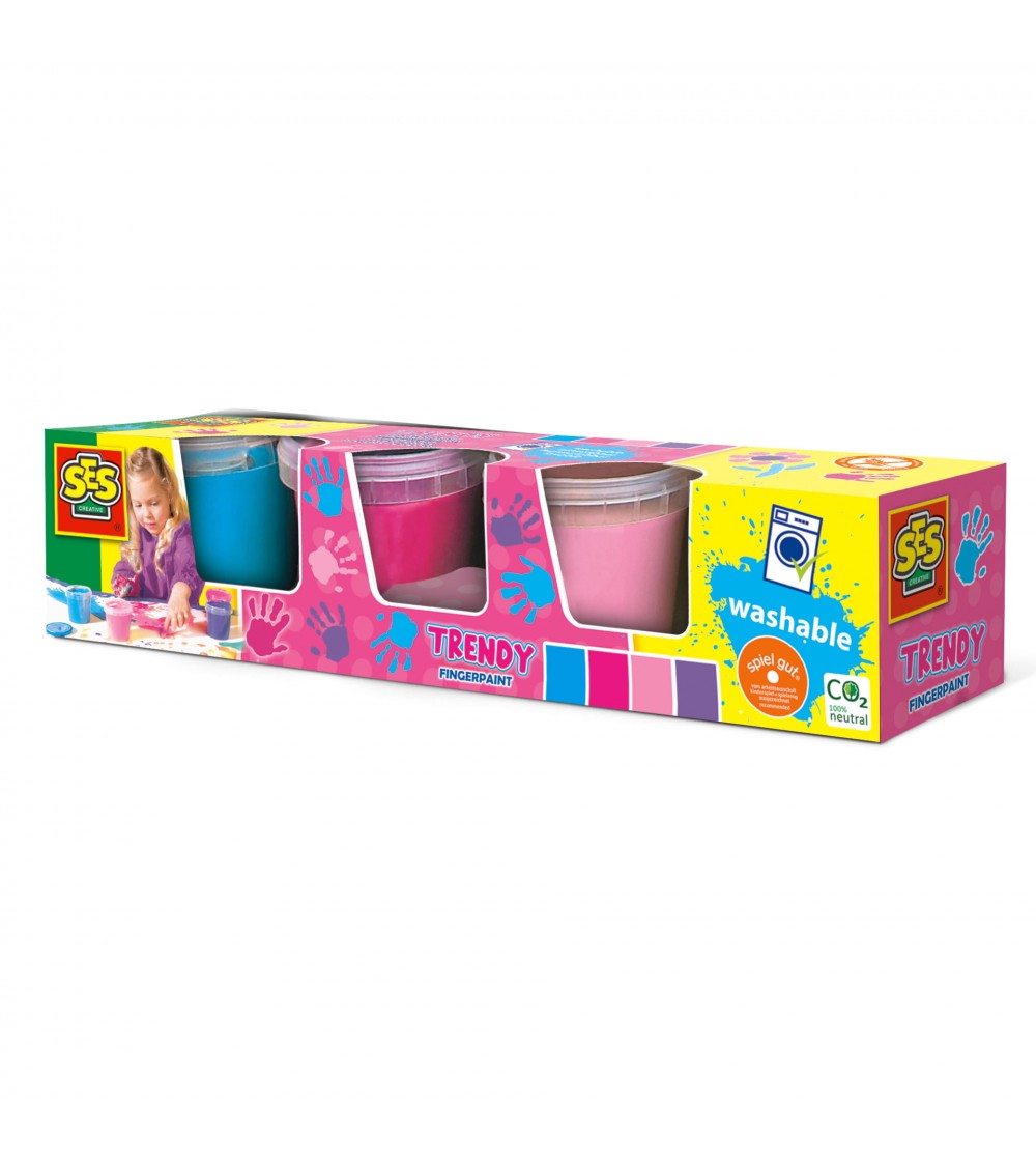 Set acuarele pentru pictat cu degetele 4 x 145 ml. - Acuarele, pensule, blocuri de desen Set acuarele pentru pictat cu degetele 4 x 145 ml. - Acuarele, pensule, blocuri de desen