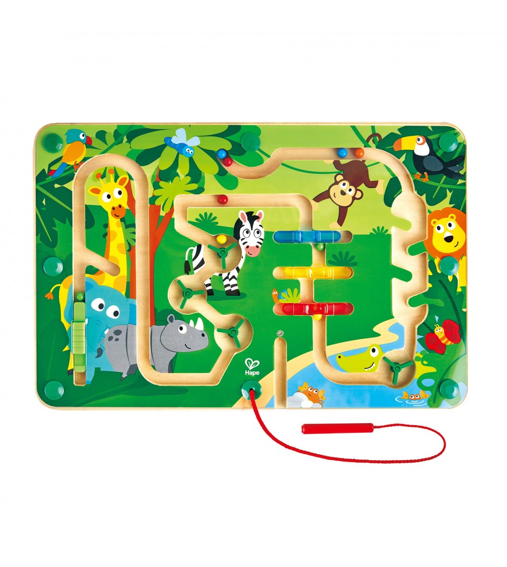 Jucarie din lemn - Labirint magnetic Jungla - Jucării