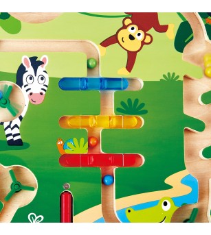 Jucarie din lemn - Labirint magnetic Jungla - Jucării