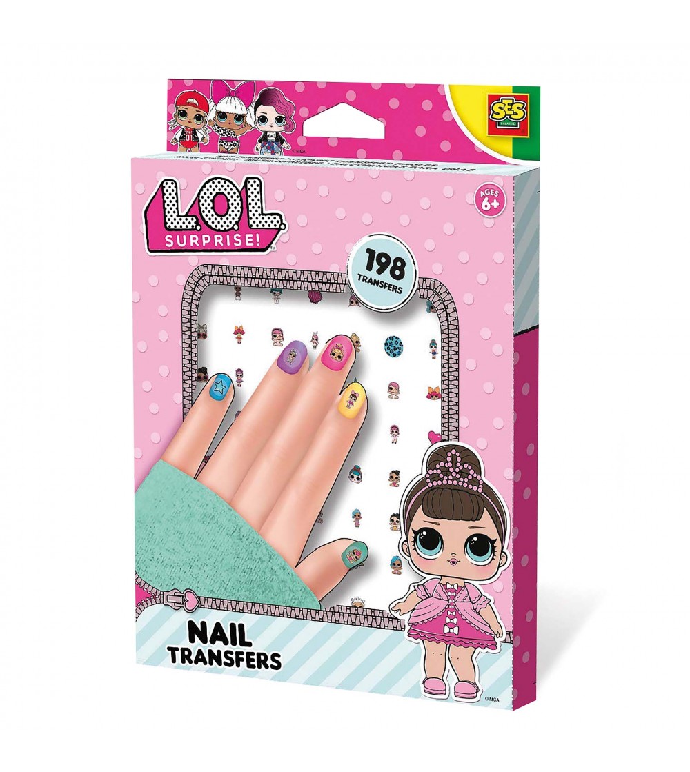 Set manichiura copii L.O.L. cu folii decorative de unghii - Seturi cu stickere și colaje
