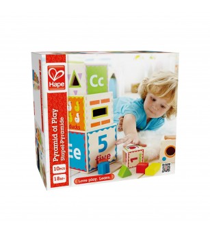 Jucarie din lemn - Piramida de stiviut creativa - Jucării de lemn si Montessori