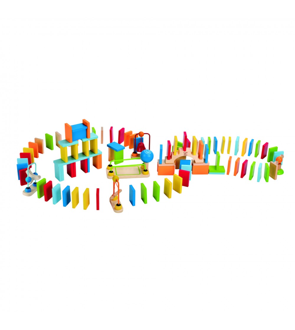 Jucarie din lemn - Domino dinam (100 piese) - Jucării de lemn si Montessori
