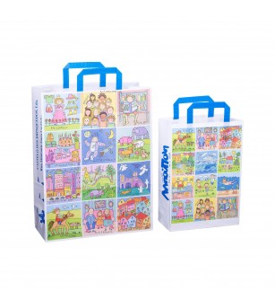 Sacosa cadou din hartie - Amintiri (L -32 x 14 x 42cm, 90g) - Set papetarie si jurnale copii