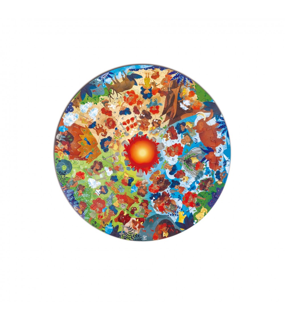 Puzzle copii epoca de piatra, cu lumini led (102 piese) - Puzzle copii