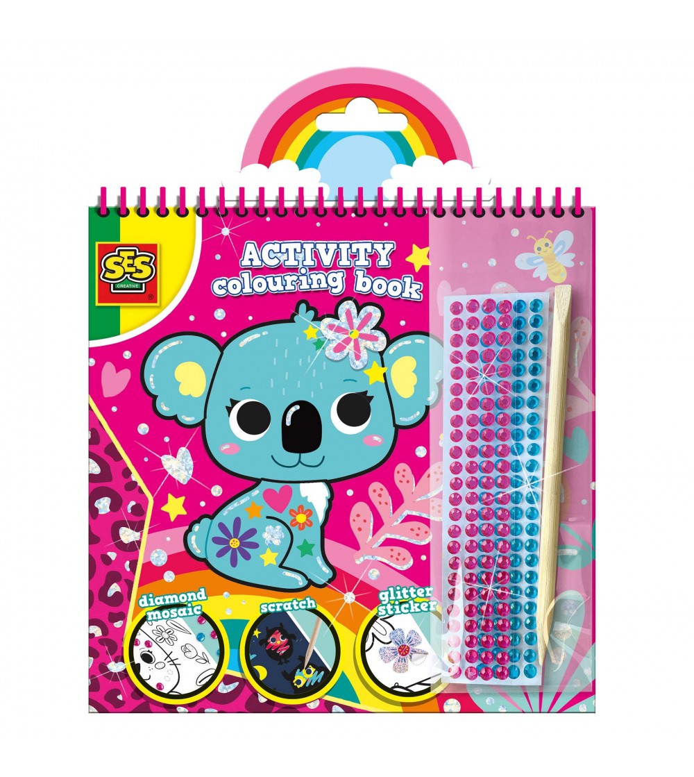 Carte cu activitati cu diamante 3 in 1 - Seturi cu stickere și colaje