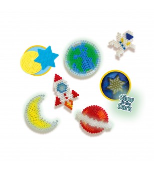 Set creativ copii - Astronomie cu Margele de calcat luminoase - Mărgele de călcat