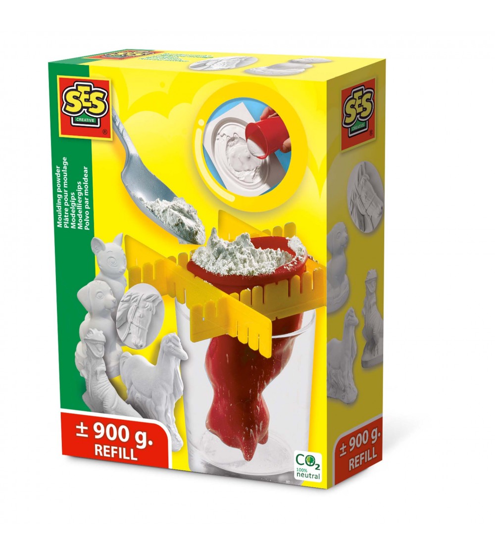 Set creativ mulaj si pictura - Ipsos 900 gr - Figurine de pictat