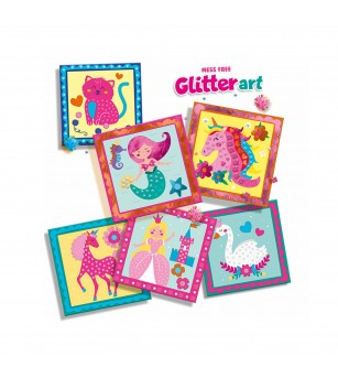 Set creativ copii - Decorare autocolante cu sclipici fara mizerie - Seturi cu stickere și colaje