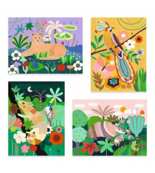 Atelier de pictura Padurea tropicala, Djeco - Seturi de pictura și desenat