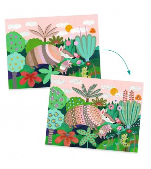 Atelier de pictura Padurea tropicala, Djeco - Seturi de pictura și desenat
