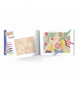 Atelier de pictura pe lemn Fete si flori, Djeco - Seturi cu pictura Atelier de pictura pe lemn Fete si flori, Djeco - Seturi cu pictura