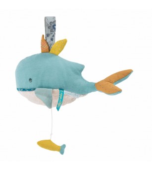 Balena Josephine jucarie muzicala textil pentru bebe, Moulin Roty - Jucării bebeluși