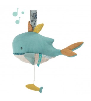 Balena Josephine jucarie muzicala textil pentru bebe, Moulin Roty - Jucării bebeluși