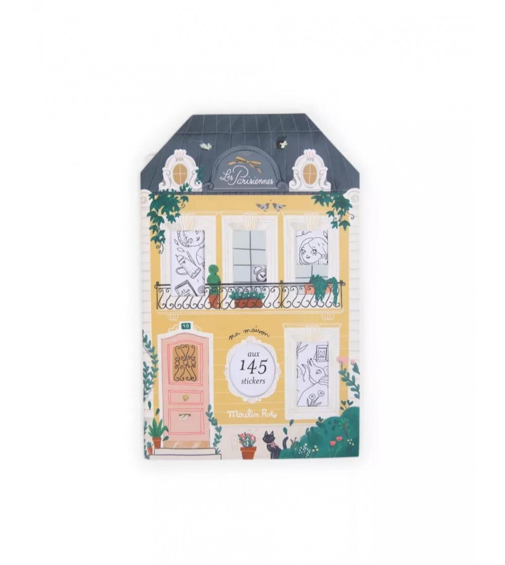 Carte de colorat cu abtibilduri Les Parisiennes, Moulin Roty - Stickere copii și abțibilduri Carte de colorat cu abtibilduri Les Parisiennes, Moulin Roty - Stickere copii și abțibilduri